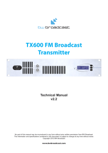 TX600 FM Broadcast Transmitter