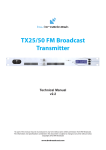 TX25/50 FM Broadcast Transmitter