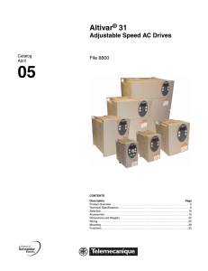 Altivar ® 31 Adjustable Speed AC Drives