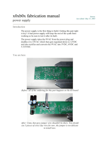 x0xb0x fabrication manual power supply