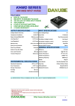 KHWD SERIES - danube enterprise co.,ltd.