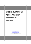 Citation 12 Power Amplifier User Manual