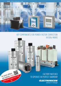 KEY COMPONENTS FOR POWER FACTOR CORRECTION IN