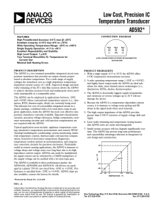 AD592 Low Cost, Precision IC Temperature Transducer