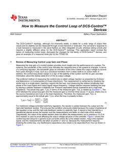 How to Measure the Control Loop of DCS-Control™ Devices Application Report ...............................................................................................