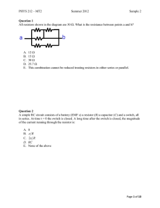 PHYS 212 – MT2 Summer 2012 Sample 2