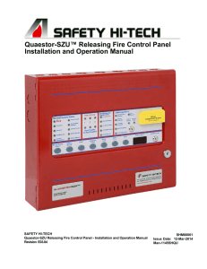Quaestor-SZU™ Releasing Fire Control Panel Installation and Operation Manual