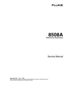 8508A  Service Manual Reference Multimeter