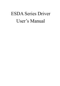 ESDA Series Driver User’s Manual