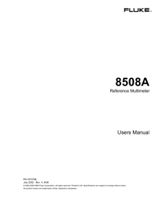 8508A  Users Manual Reference Multimeter