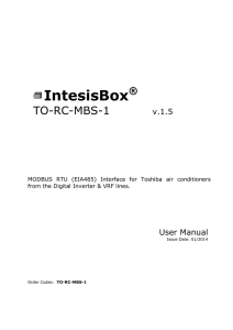 IntesisBox  TO-RC-MBS-1 ®