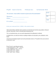 Phy207    Exam II (Form1)          Professor Zuo           Fall Semester 2014  Signature:______________________   