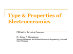 Type &amp; Properties of Electroceramics – Technical Ceramics EBB 443