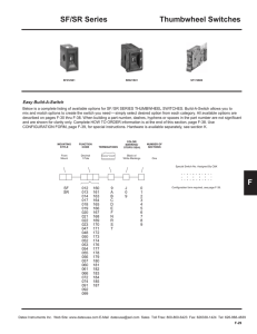 SF/SR Series Thumbwheel Switches