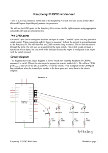 Raspberry Pi GPIO worksheet