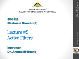 Lec#05: Active Filters