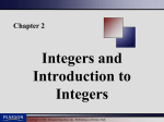 Integers and Introduction to Integers