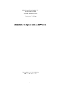 Rods for Multiplication and Division