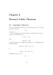 Chapter 8 Fermat`s Little Theorem