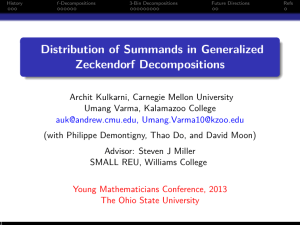 Distribution of Summands in Generalized