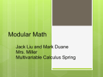 Modular Math - Walton High