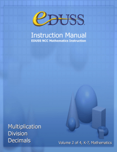 Instructional Manual Math Book 2