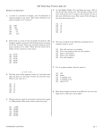 SAT Math Easy Practice Quiz #2 Numbers and