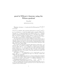 proof of Wilson`s theorem using the Wilson quotient