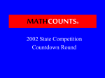 MATH COUNTS 2002 State Competition Countdown Round