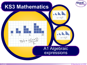 KS3 Mathematics A1 Algebraic expressions 1 of 60
