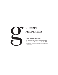 g NUMBER PROPERTIES Math Strategy Guide