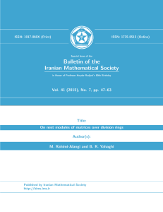 PDF - Bulletin of the Iranian Mathematical Society