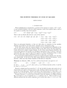 Hurwitz`s Theorem