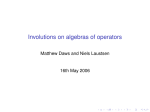 Involutions on algebras of operators
