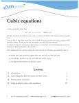 Cubic equations