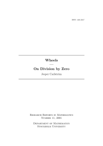 Wheels — On Division by Zero