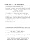 1 A Brief History of √−1 and Complex Analysis