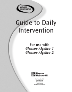 Guide to Daily Intervention