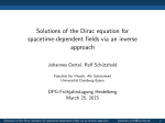 Solutions of the Dirac equation for spacetime