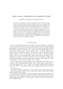 HOW TO DO A p-DESCENT ON AN ELLIPTIC CURVE