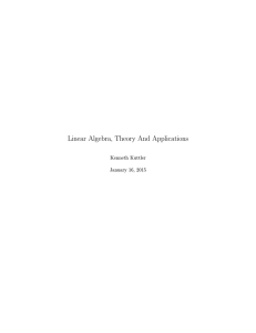 Linear Algebra, Theory And Applications
