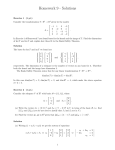 Homework 9 - Solutions