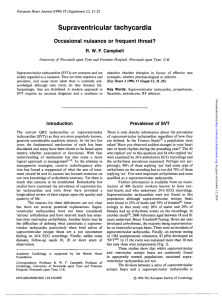 Supraventricular tachycardia