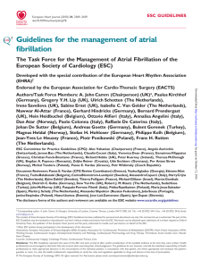 (ESC) guidelines for the management of atrial fibrillation