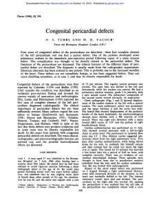 Congenital pericardial defects