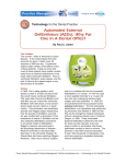 Automated External Defibrillators (AEDs): Why Put