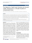 The diagnosis of right heart thrombus by focused cardiac ultrasound