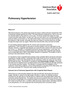 Pulmonary Hypertension - American Heart Association