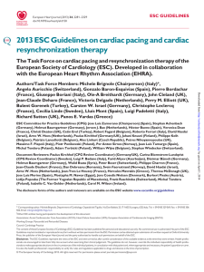 2013 ESC Guidelines on cardiac pacing and cardiac