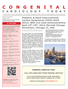 International - Congenital Cardiology Today
